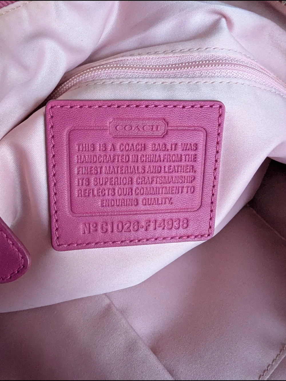 Coach Pink Signature Hobo Shoulder Bag